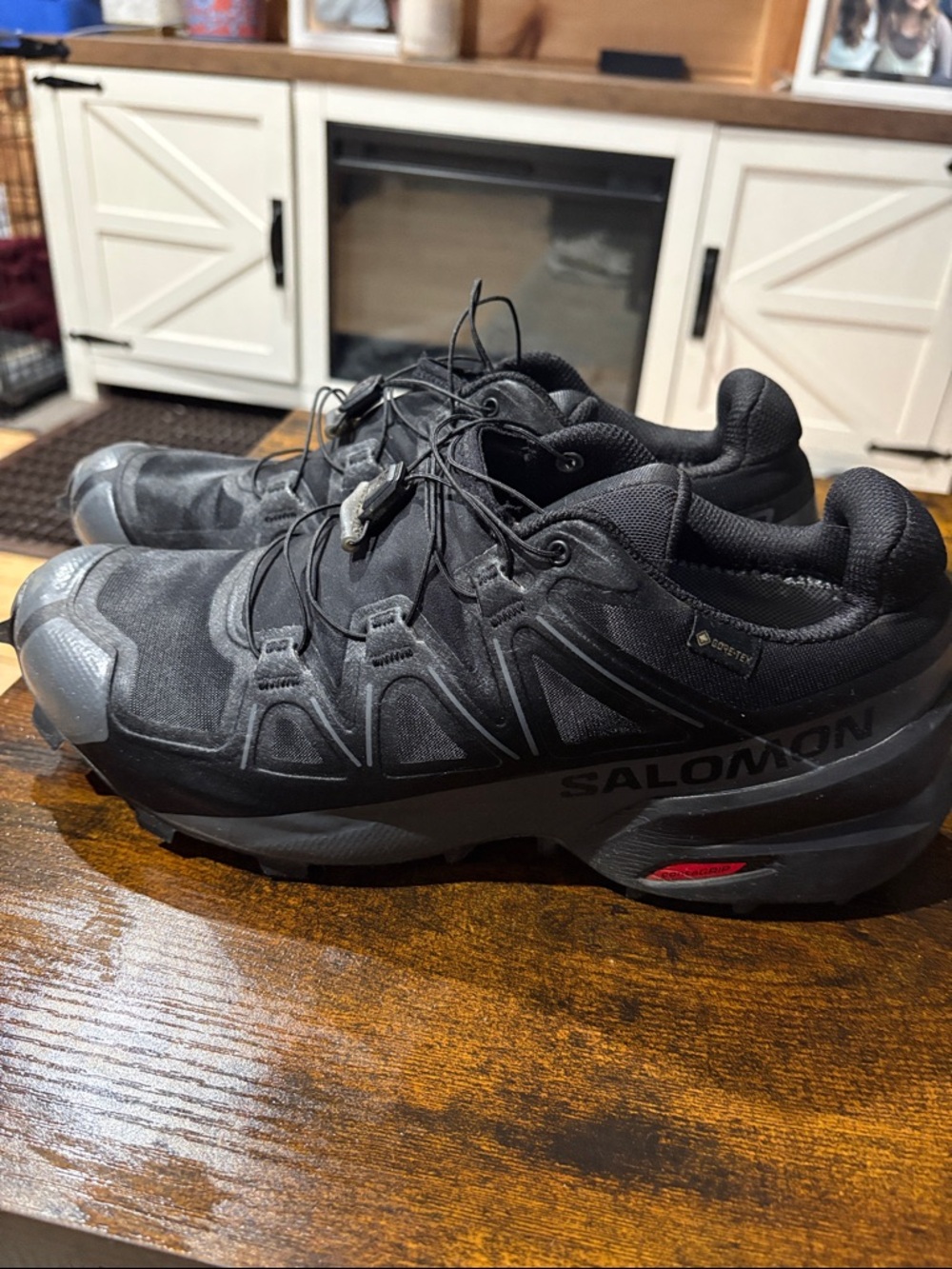 Salomon Black and Gray Trail Running Shoes - Picture 2 of 9